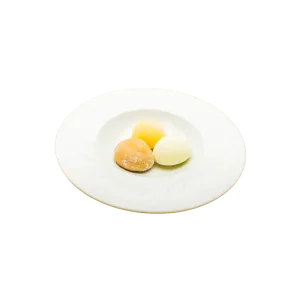 Mochi glacés - 2 pièces - PARFUM AU CHOIX : Caramel, mangue, noix de coco, thé vert matcha du japons, chocolat noir de Belgique, fraise, sésame noir, vanille