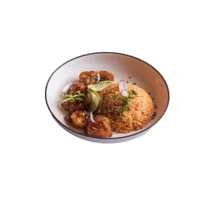 TH4 - Poulet sauce aigre douce riz sauté