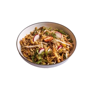 TH8  - Pad Thaï aux légumes et cacahuètes grillées - Poulet