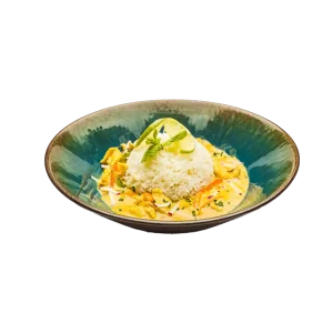TH9  - Poulet au curry et lait de coco et légumes grillés